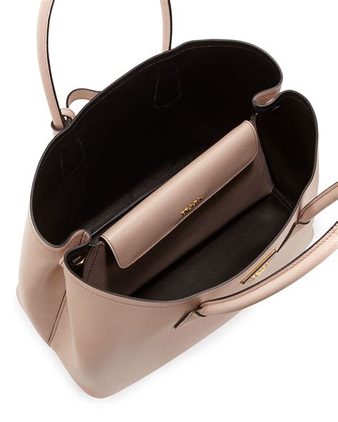 prada saffiano cuir double bag review|The New Must.